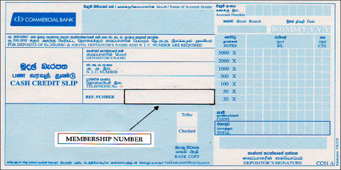 IQSSL Membership Fee Payment Bank Slip Example